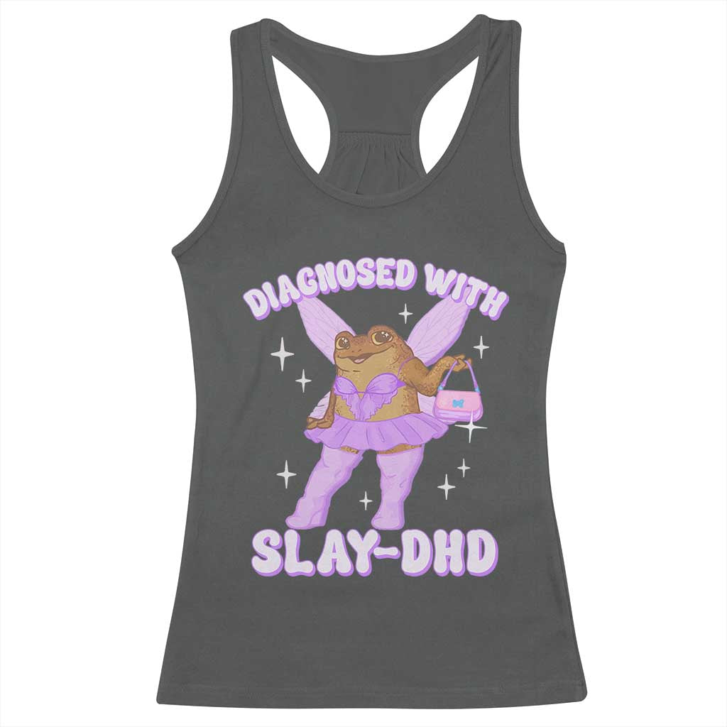 ADHD Meme Racerback Tank Top Funny Slay DHD Frog Neurodivergent - Wonder Print Shop