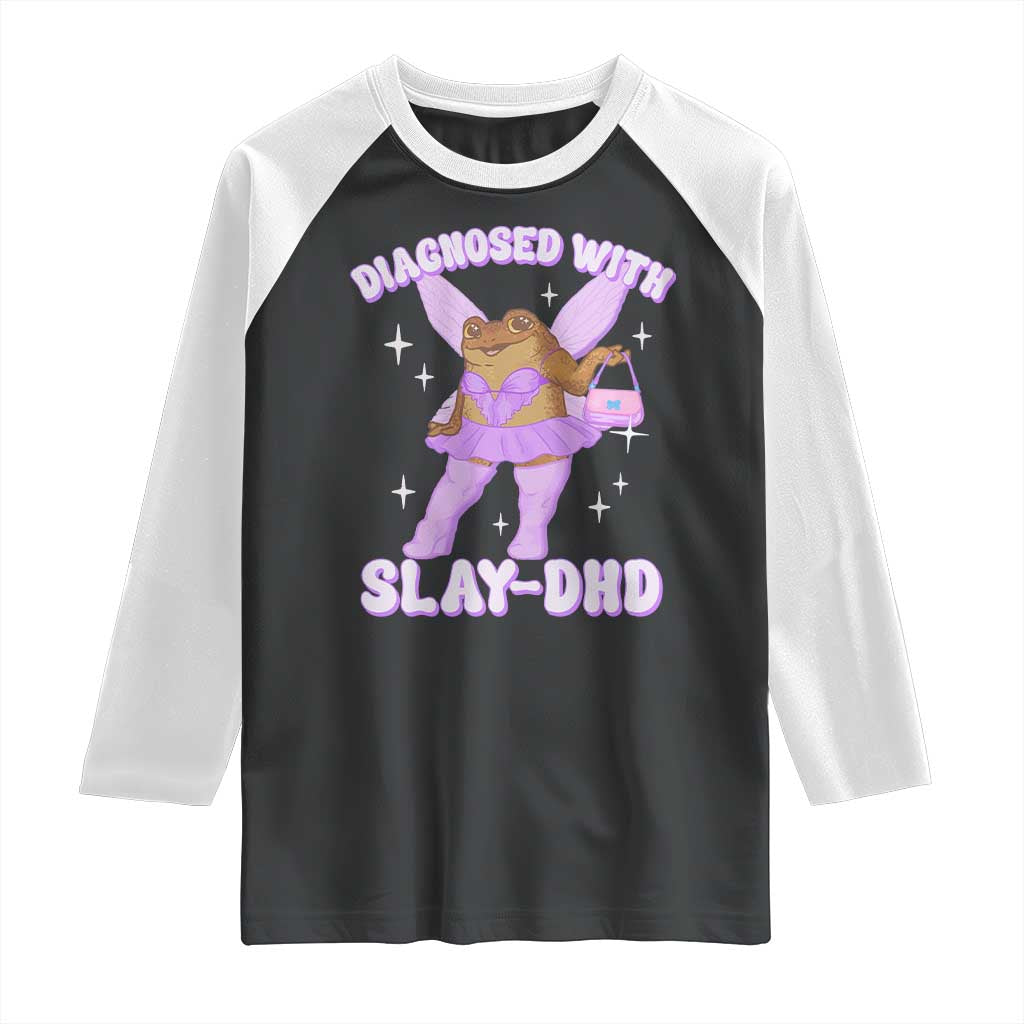 ADHD Meme Raglan Shirt Funny Slay DHD Frog Neurodivergent - Wonder Print Shop