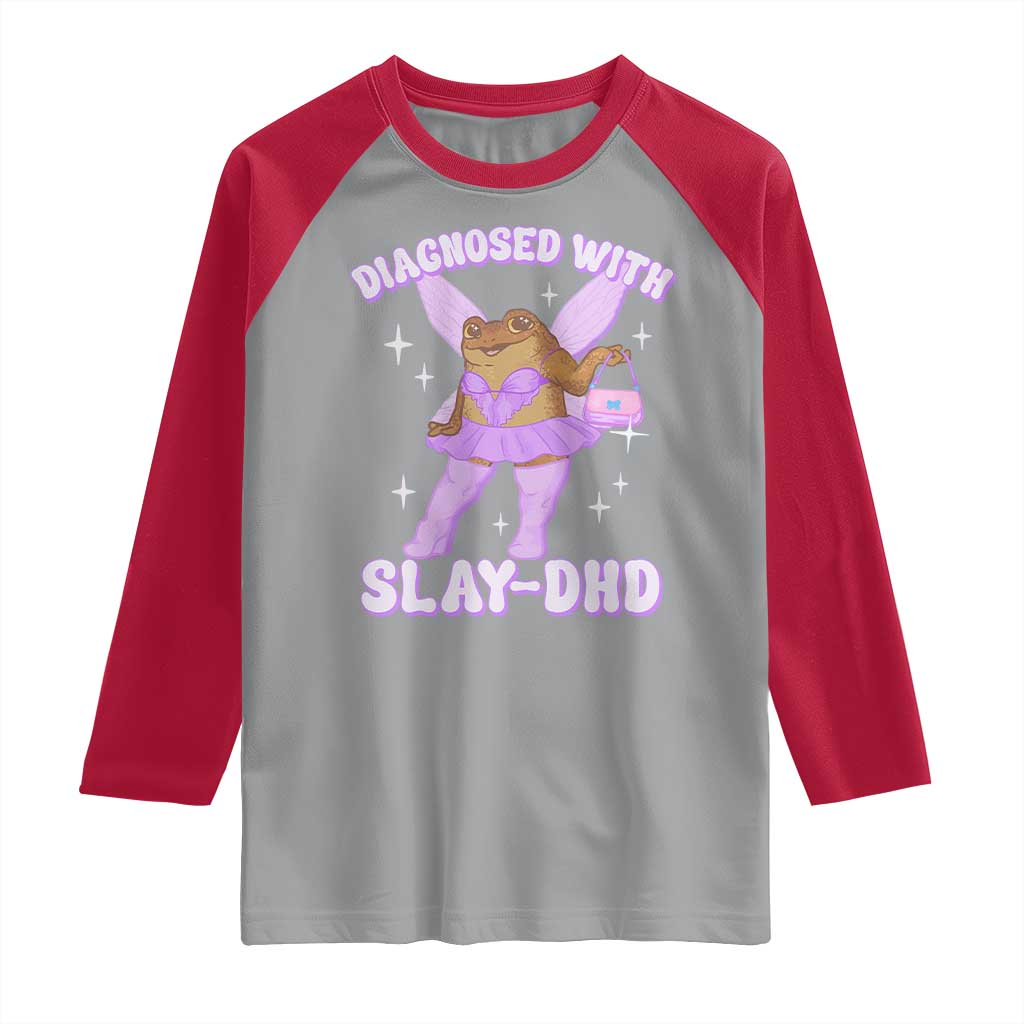 ADHD Meme Raglan Shirt Funny Slay DHD Frog Neurodivergent - Wonder Print Shop