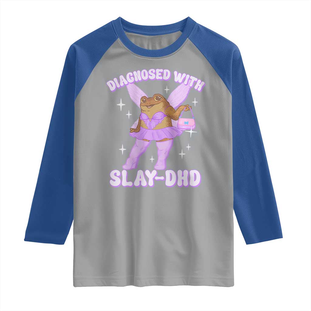 ADHD Meme Raglan Shirt Funny Slay DHD Frog Neurodivergent - Wonder Print Shop