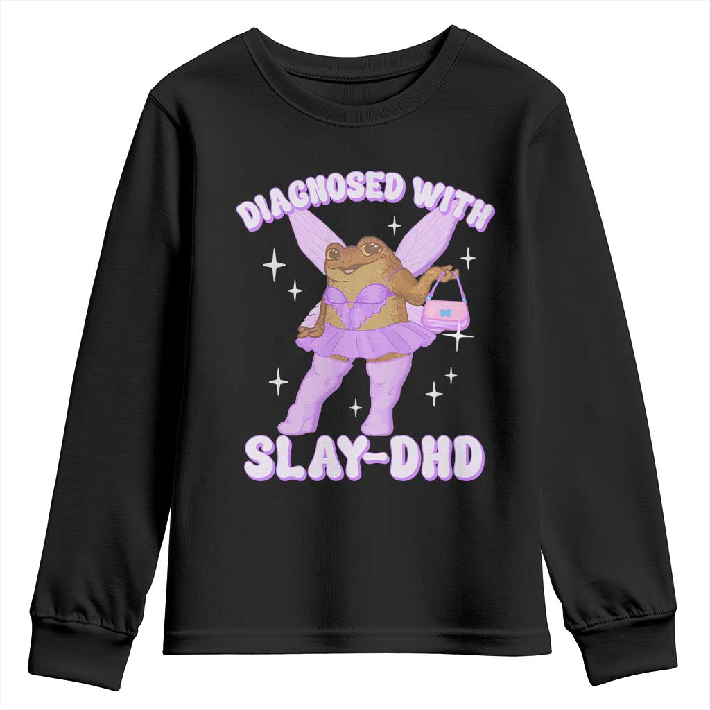 ADHD Meme Youth Sweatshirt Funny Slay DHD Frog Neurodivergent - Wonder Print Shop