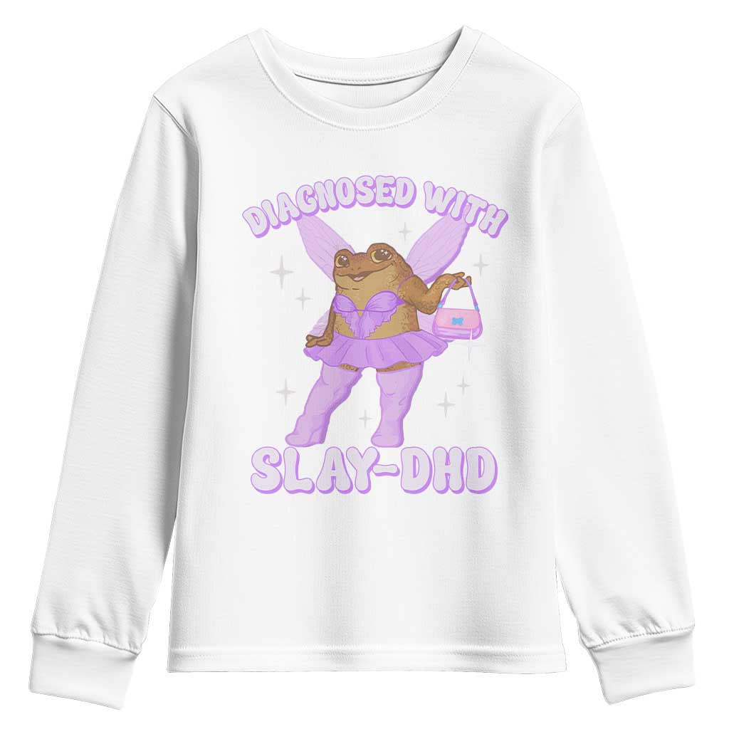 ADHD Meme Youth Sweatshirt Funny Slay DHD Frog Neurodivergent - Wonder Print Shop