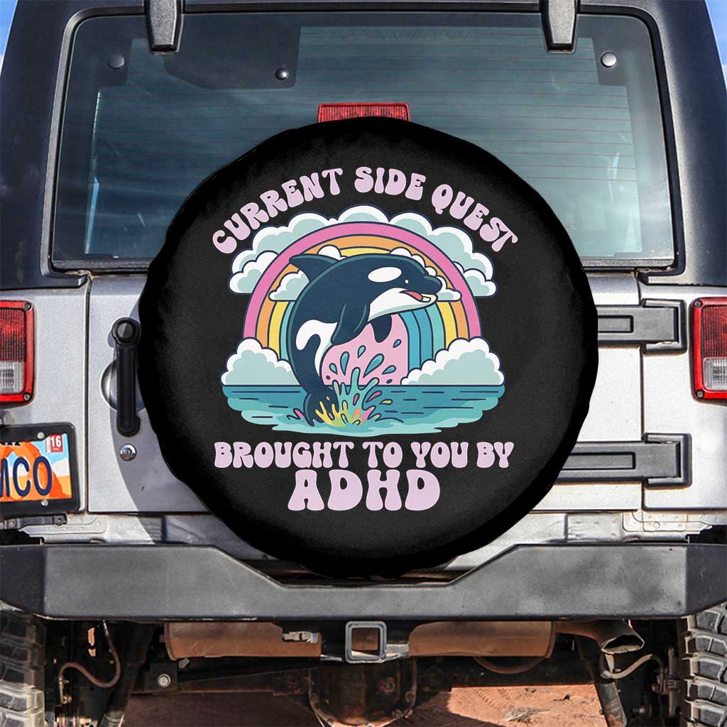Side Quest ADHD Spare Tire Cover Funny Neurodivergent Meme - Wonder Print Shop