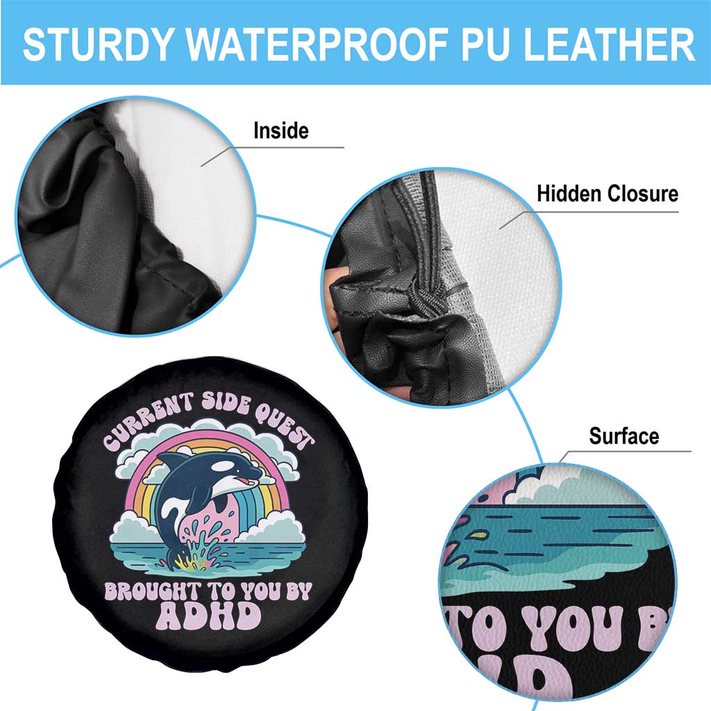 Side Quest ADHD Spare Tire Cover Funny Neurodivergent Meme - Wonder Print Shop