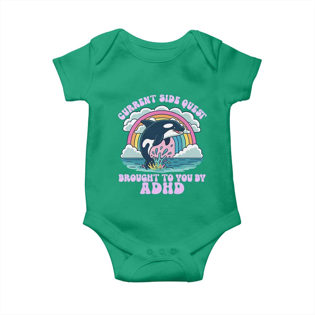 Side Quest ADHD Baby Onesie Funny Neurodivergent Meme - Wonder Print Shop