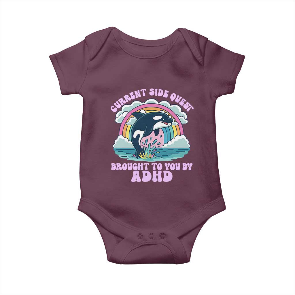Side Quest ADHD Baby Onesie Funny Neurodivergent Meme - Wonder Print Shop
