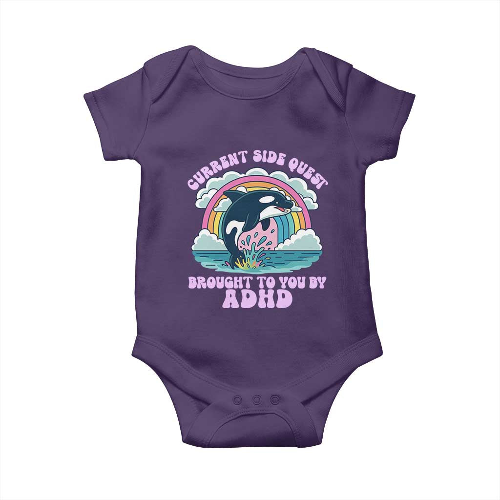 Side Quest ADHD Baby Onesie Funny Neurodivergent Meme - Wonder Print Shop