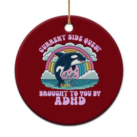 Side Quest ADHD Ceramic Ornament Funny Neurodivergent Meme - Wonder Print Shop