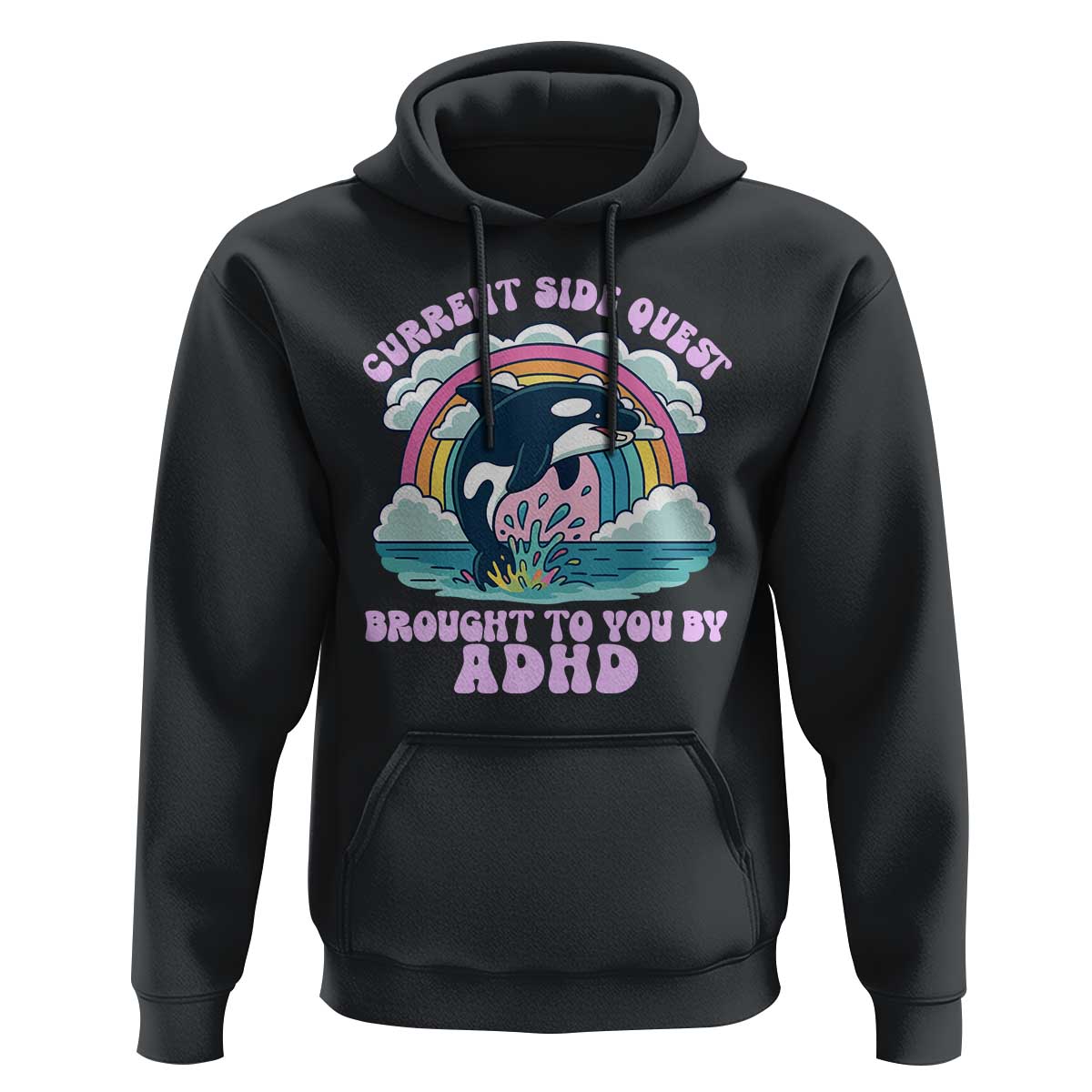 Side Quest ADHD Hoodie Funny Neurodivergent Meme - Wonder Print Shop