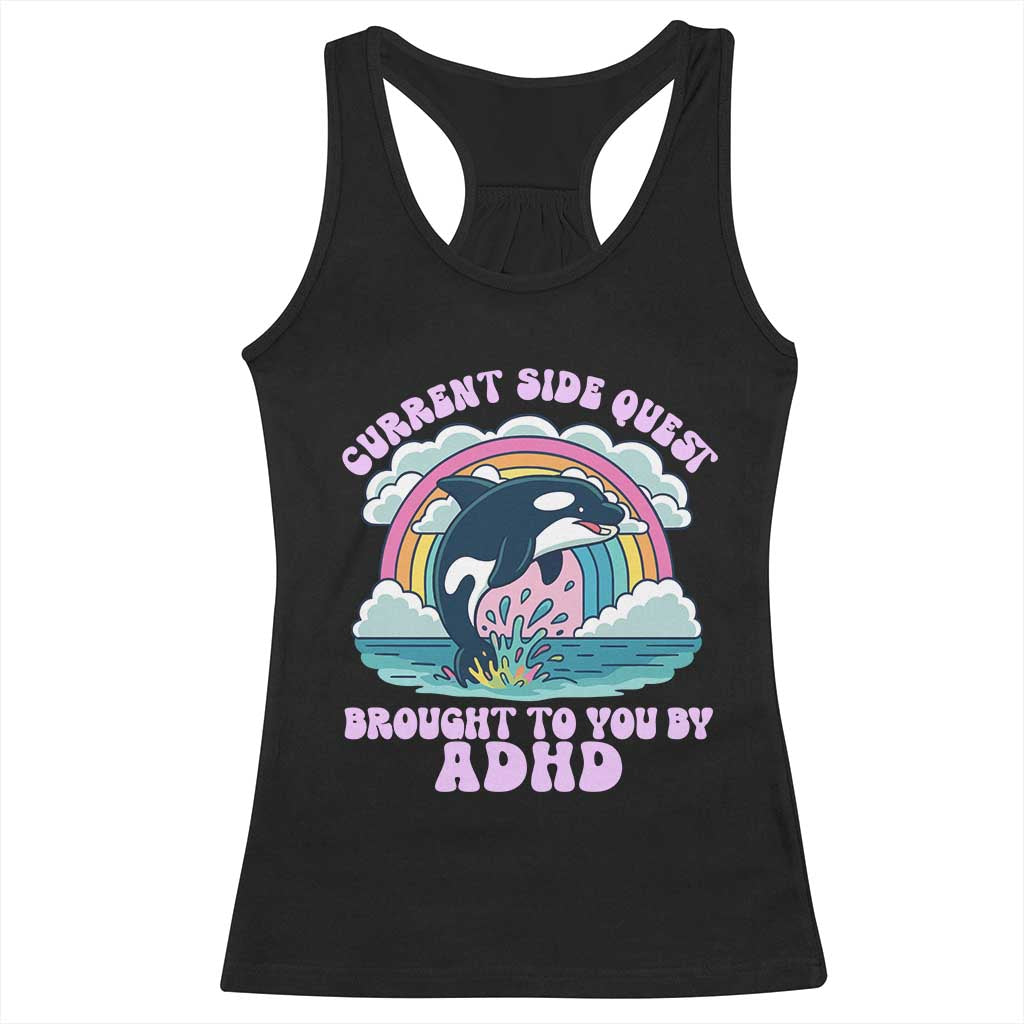 Side Quest ADHD Racerback Tank Top Funny Neurodivergent Meme - Wonder Print Shop