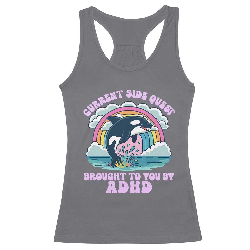 Side Quest ADHD Racerback Tank Top Funny Neurodivergent Meme - Wonder Print Shop