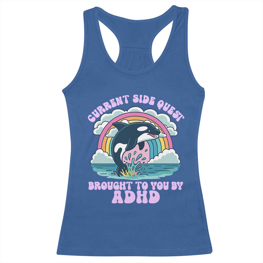 Side Quest ADHD Racerback Tank Top Funny Neurodivergent Meme - Wonder Print Shop