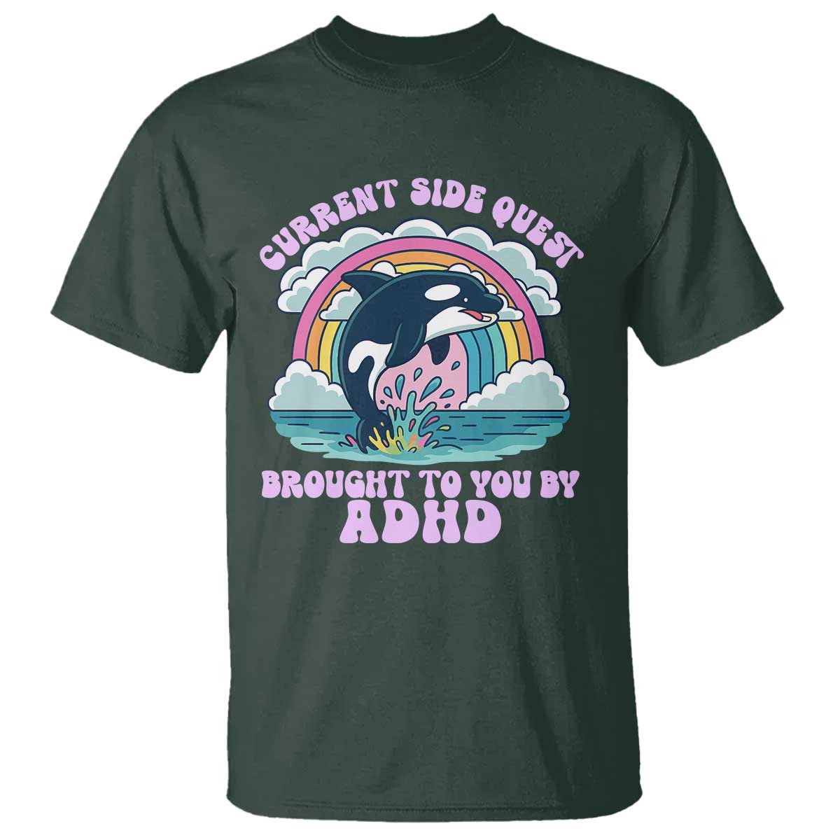 Side Quest ADHD T Shirt Funny Neurodivergent Meme - Wonder Print Shop
