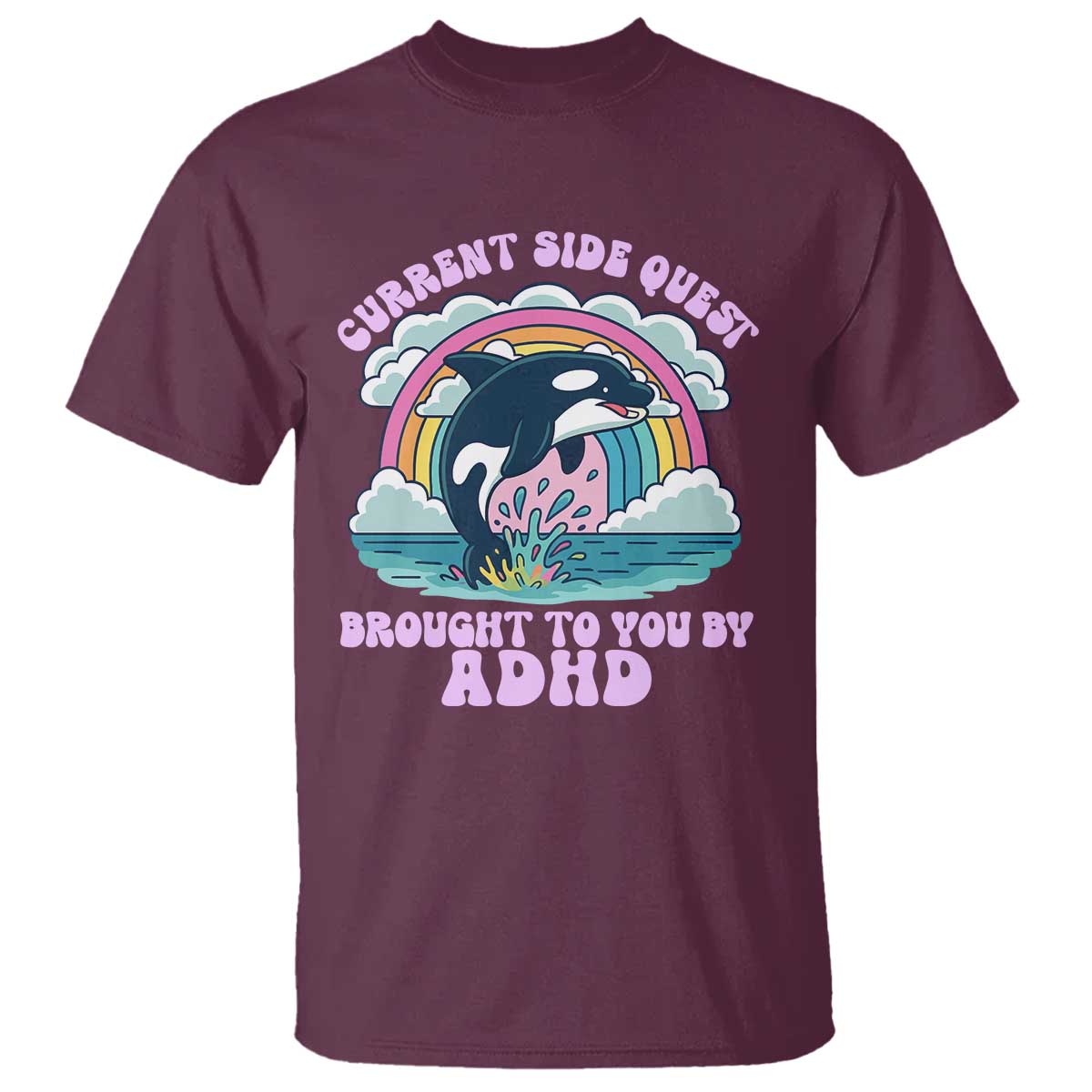 Side Quest ADHD T Shirt Funny Neurodivergent Meme - Wonder Print Shop
