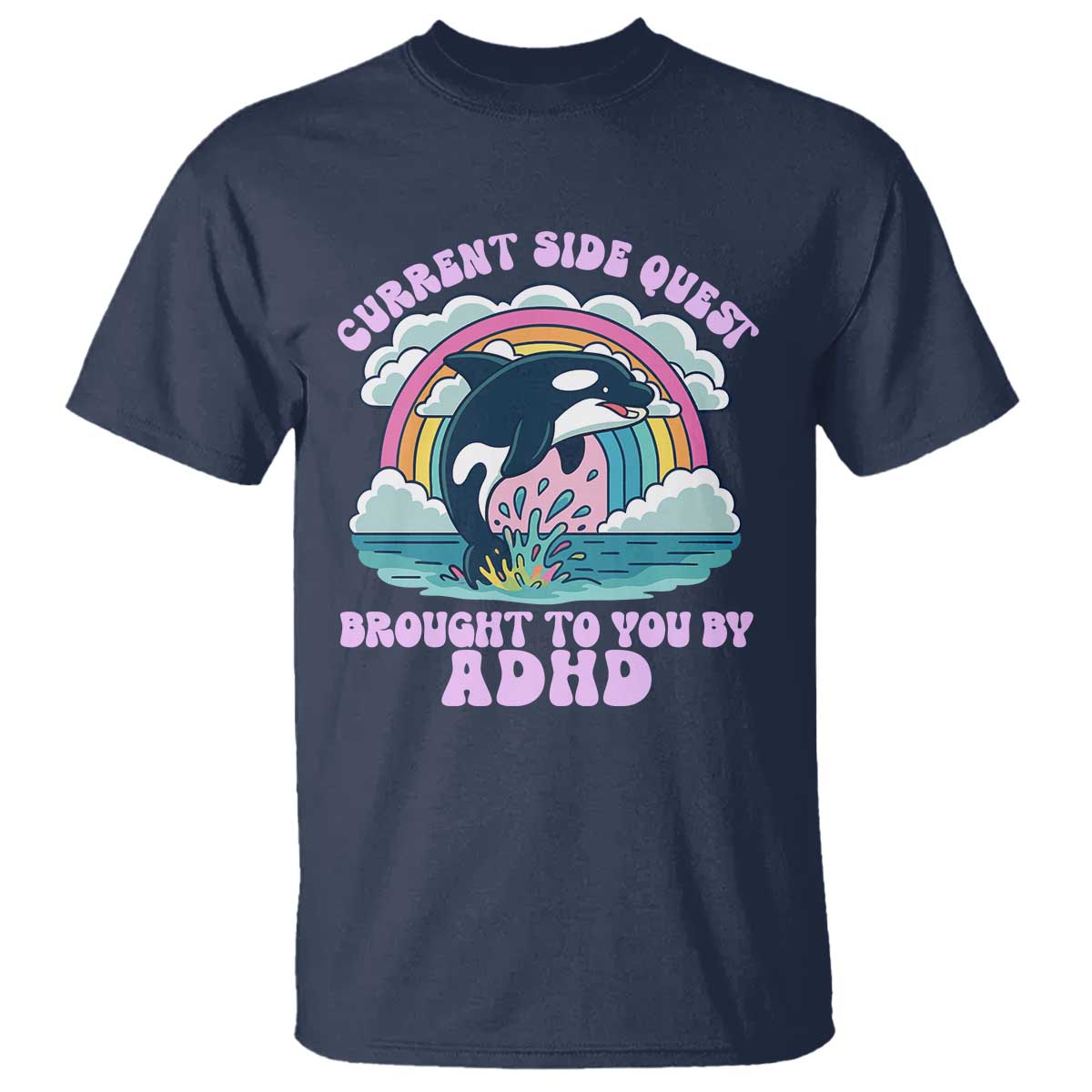 Side Quest ADHD T Shirt Funny Neurodivergent Meme - Wonder Print Shop