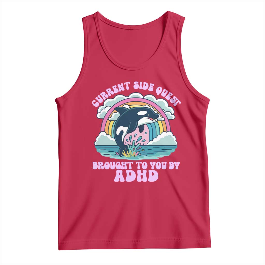 Side Quest ADHD Tank Top Funny Neurodivergent Meme - Wonder Print Shop