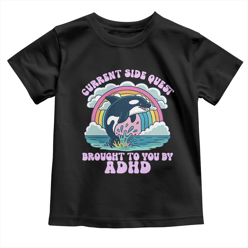 Side Quest ADHD Toddler T Shirt Funny Neurodivergent Meme - Wonder Print Shop