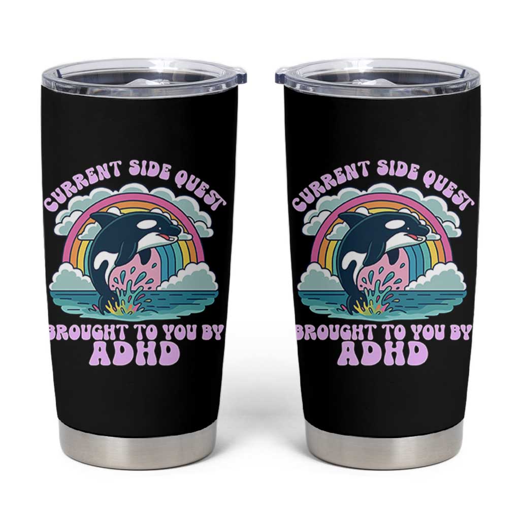 Side Quest ADHD Tumbler Cup Funny Neurodivergent Meme - Wonder Print Shop