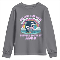 Side Quest ADHD Youth Sweatshirt Funny Neurodivergent Meme - Wonder Print Shop