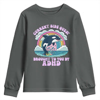 Side Quest ADHD Youth Sweatshirt Funny Neurodivergent Meme - Wonder Print Shop