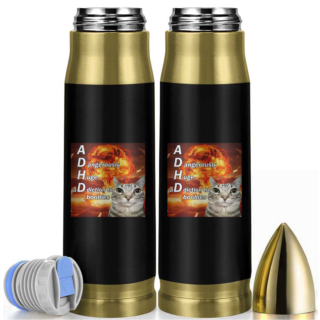 ADHD Cat Meme Bullet Tumbler Funny Kitty Flames Neurodivergent Gen Z - Wonder Print Shop
