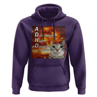 ADHD Cat Meme Hoodie Funny Kitty Flames Neurodivergent Gen Z - Wonder Print Shop