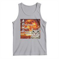 ADHD Cat Meme Tank Top Funny Kitty Flames Neurodivergent Gen Z - Wonder Print Shop
