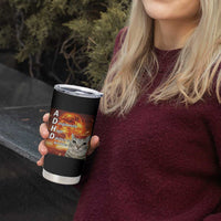 ADHD Cat Meme Tumbler Cup Funny Kitty Flames Neurodivergent Gen Z - Wonder Print Shop