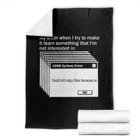 ADHD Meme Throw Blanket Funny System Error Neurodivergent Humor - Wonder Print Shop