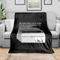 ADHD Meme Throw Blanket Funny System Error Neurodivergent Humor - Wonder Print Shop