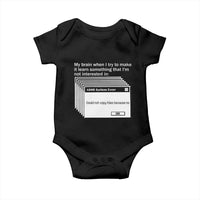 ADHD Meme Baby Onesie Funny System Error Neurodivergent Humor - Wonder Print Shop