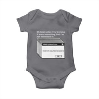 ADHD Meme Baby Onesie Funny System Error Neurodivergent Humor - Wonder Print Shop