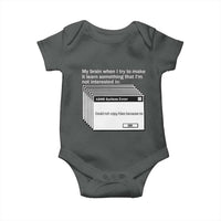 ADHD Meme Baby Onesie Funny System Error Neurodivergent Humor - Wonder Print Shop