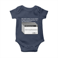 ADHD Meme Baby Onesie Funny System Error Neurodivergent Humor - Wonder Print Shop