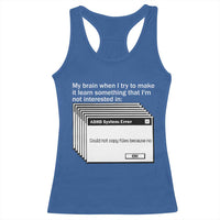 ADHD Meme Racerback Tank Top Funny System Error Neurodivergent Humor - Wonder Print Shop