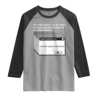 ADHD Meme Raglan Shirt Funny System Error Neurodivergent Humor - Wonder Print Shop