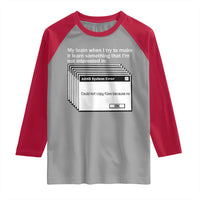 ADHD Meme Raglan Shirt Funny System Error Neurodivergent Humor - Wonder Print Shop