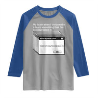 ADHD Meme Raglan Shirt Funny System Error Neurodivergent Humor - Wonder Print Shop