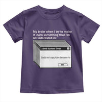 ADHD Meme Toddler T Shirt Funny System Error Neurodivergent Humor - Wonder Print Shop