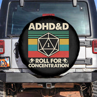 ADHD&D Roll for Concentration Spare Tire Cover Retro 90s ADHD Roll For Concentration Funny Gamer - Wonder Print Shop