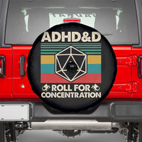 ADHD&D Roll for Concentration Spare Tire Cover Retro 90s ADHD Roll For Concentration Funny Gamer - Wonder Print Shop