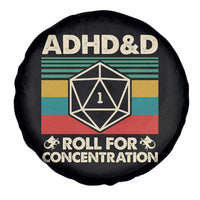 ADHD&D Roll for Concentration Spare Tire Cover Retro 90s ADHD Roll For Concentration Funny Gamer - Wonder Print Shop