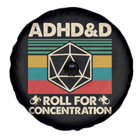 ADHD&D Roll for Concentration Spare Tire Cover Retro 90s ADHD Roll For Concentration Funny Gamer - Wonder Print Shop