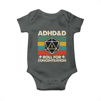 ADHD&D Roll for Concentration Baby Onesie Retro 90s ADHD Roll For Concentration Funny Gamer - Wonder Print Shop