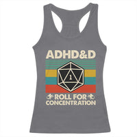 ADHD&D Roll for Concentration Racerback Tank Top Retro 90s ADHD Roll For Concentration Funny Gamer - Wonder Print Shop