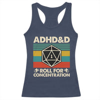 ADHD&D Roll for Concentration Racerback Tank Top Retro 90s ADHD Roll For Concentration Funny Gamer - Wonder Print Shop