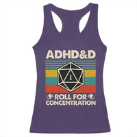 ADHD&D Roll for Concentration Racerback Tank Top Retro 90s ADHD Roll For Concentration Funny Gamer - Wonder Print Shop