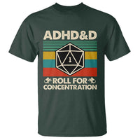 ADHD&D Roll for Concentration T Shirt Retro 90s ADHD Roll For Concentration Funny Gamer - Wonder Print Shop