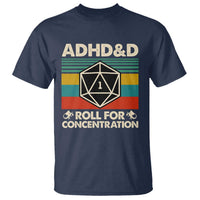 ADHD&D Roll for Concentration T Shirt Retro 90s ADHD Roll For Concentration Funny Gamer - Wonder Print Shop