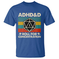 ADHD&D Roll for Concentration T Shirt Retro 90s ADHD Roll For Concentration Funny Gamer - Wonder Print Shop